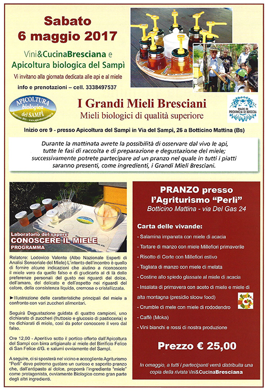 Giornata annuale dedicata alle api e alla cucina con il miele