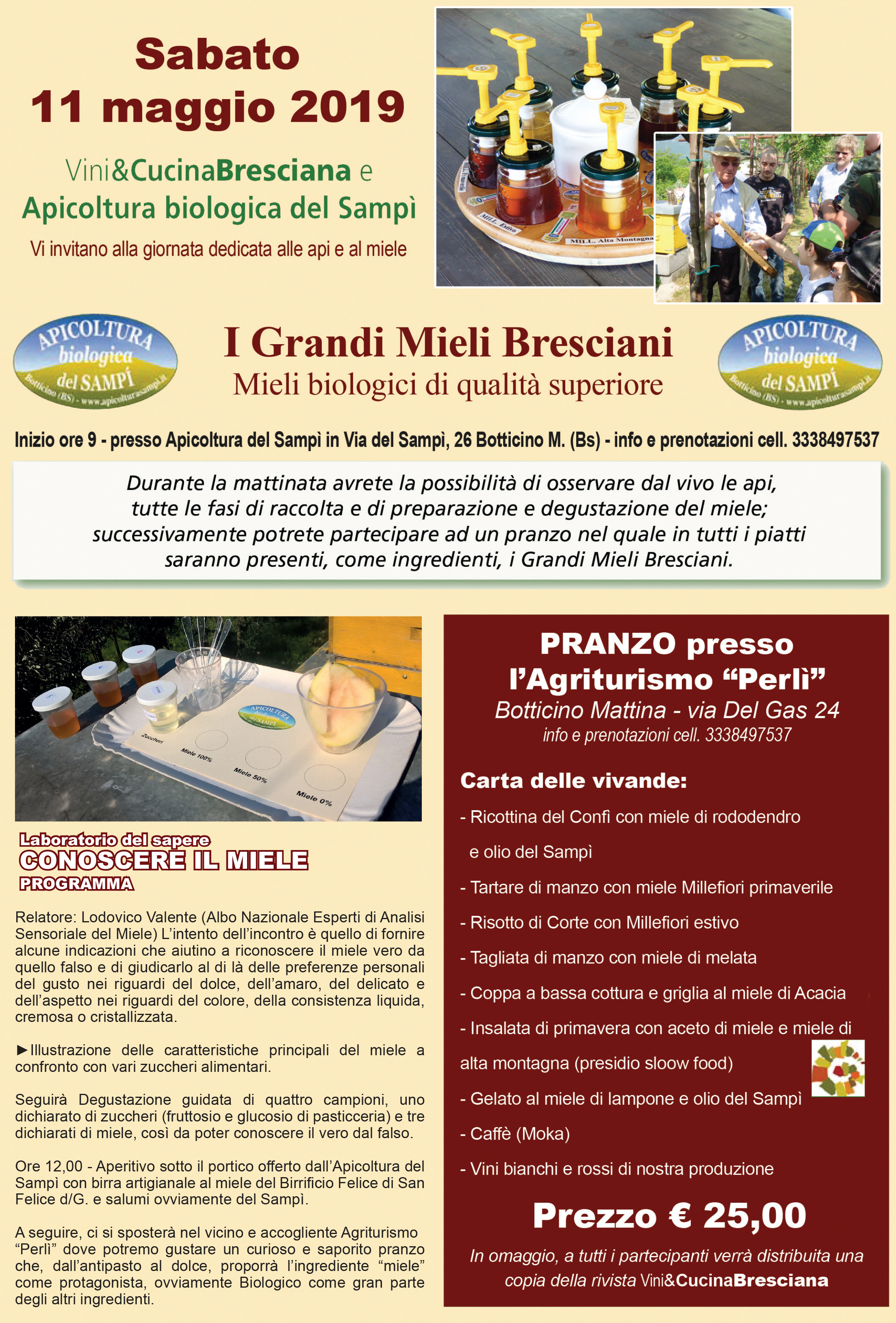Giornata annuale dedicata alle api e alla cucina con il miele